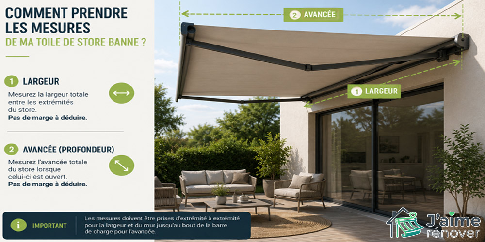 Comment mesurer ma toile de store banne sans me tromper ?