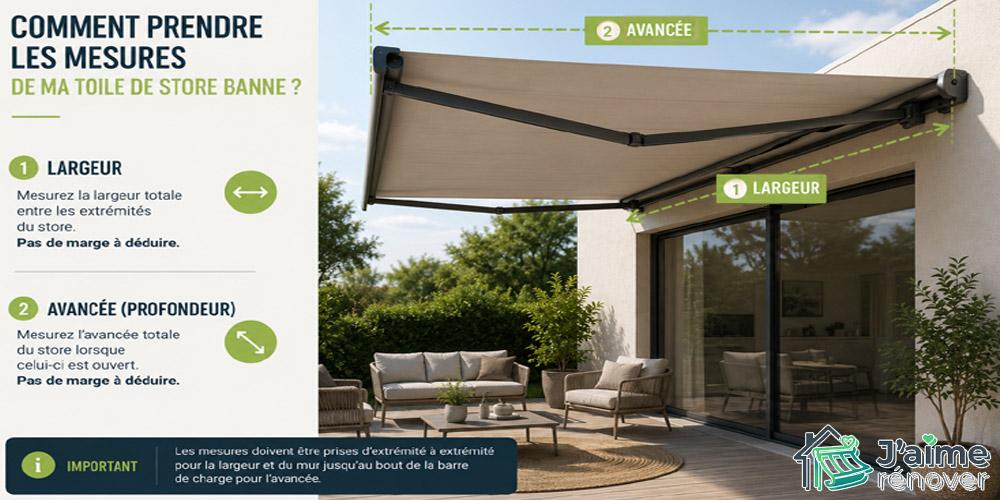 Comment mesurer ma toile de store banne sans me tromper ?